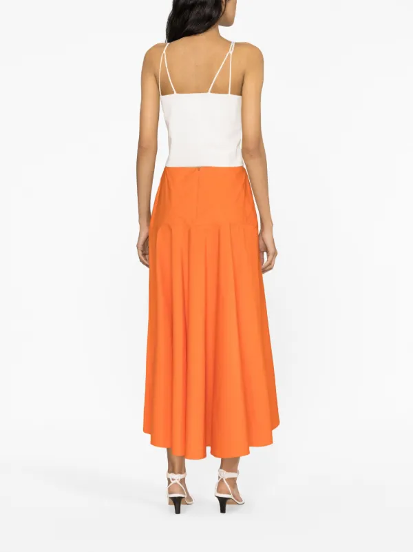 Fabiana Filippi Cotton Midi Skirt | Orange | FARFETCH