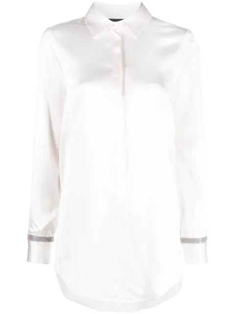 Fabiana Filippi long-sleeve satin shirt