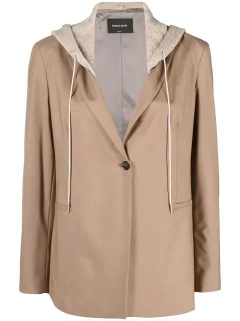 Fabiana Filippi hooded single-breasted blazer