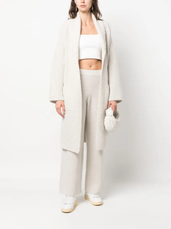 Fabiana Filippi ribbed-knit straight-leg Trousers | Neutrals