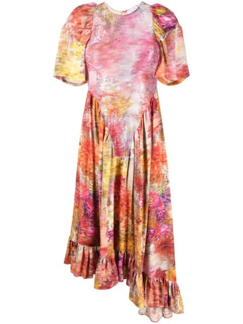 Collina Strada mellemlang kjole med blandet tryk