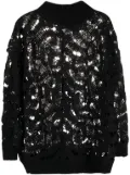 Fabiana Filippi open-knit mock-neck jumper - Black