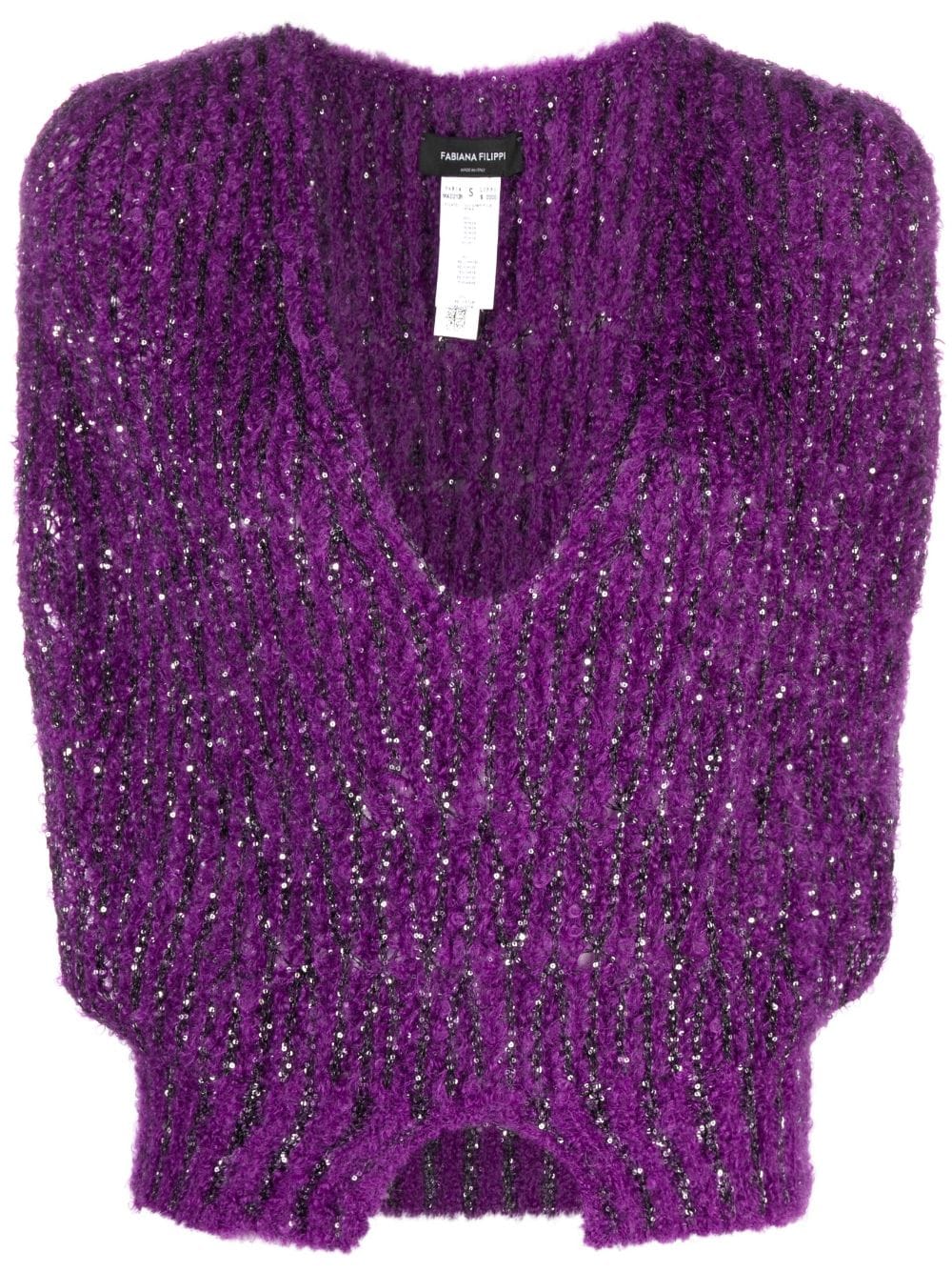 Fabiana Filippi sequin-embellished Knitted Top - Farfetch