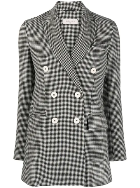 Circolo 1901 check-print double-breasted blazer