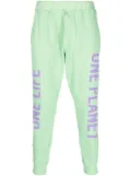 DSQUARED2 slogan-print cotton track pants - Green