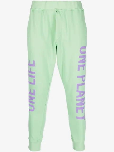 DSQUARED2 slogan-print cotton track pants