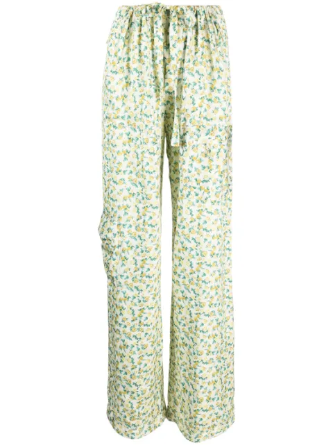 CORMIO floral-print drawstring-waist trousers