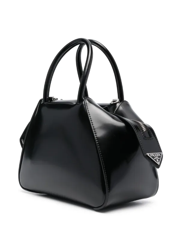 Prada Supernova Brushed Leather Tote Bag | Black | FARFETCH