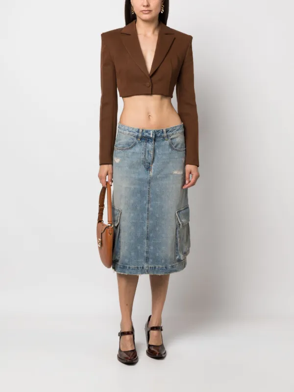 充実の品 モノグラム Givenchy デニムスカート JP FARFETCH | ブルー | スカート
