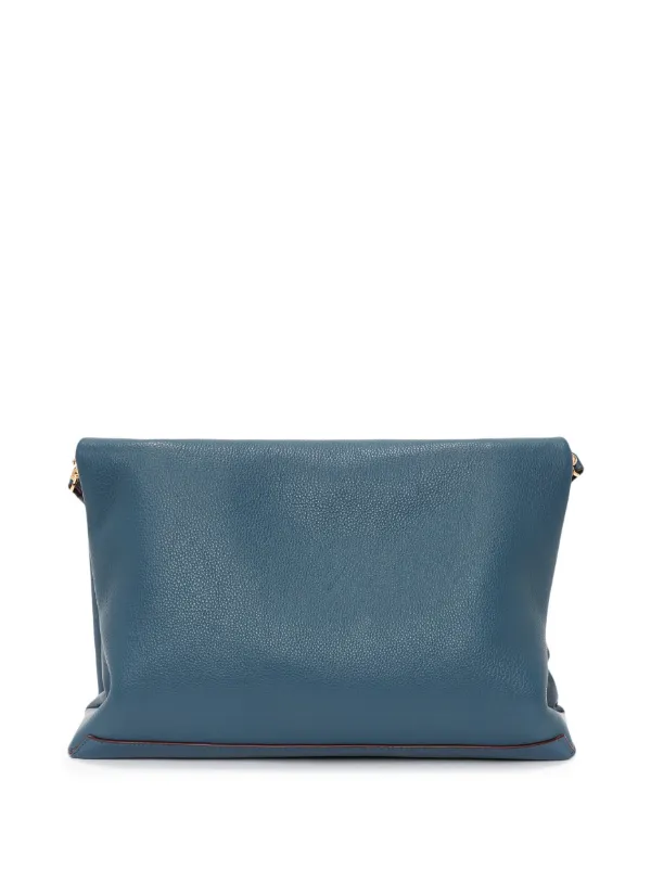 Victoria Beckham Jumbo-chain Leather Pouch | Blue | FARFETCH