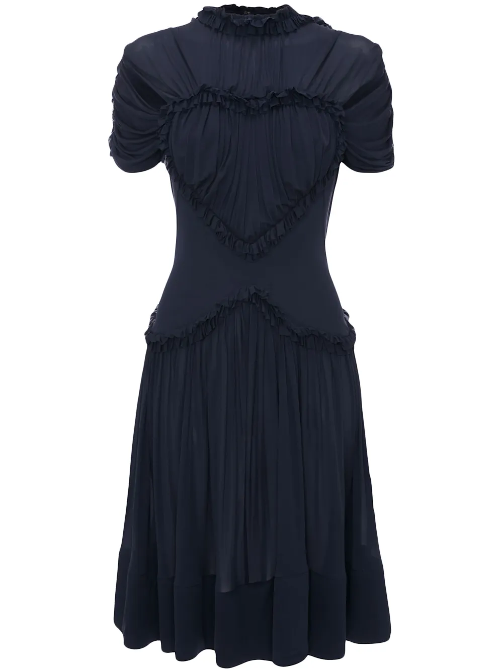 VICTORIA BECKHAM GATHERED HEART SHAPED MINI DRESS