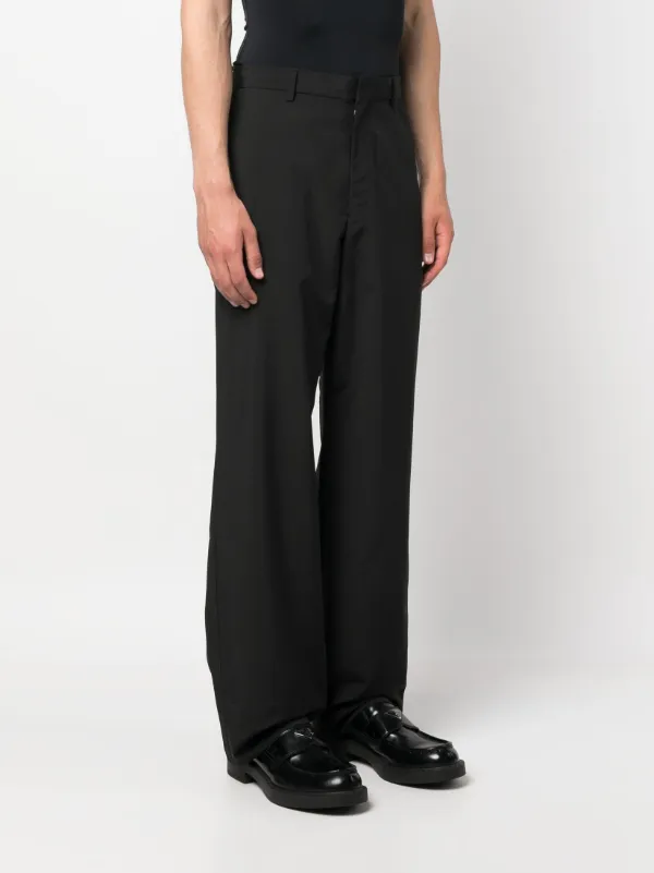 パンツ Prada Black Satin Wide-Leg Pant Mohair and wool wide-leg pants in black - Prada | Mytheresa