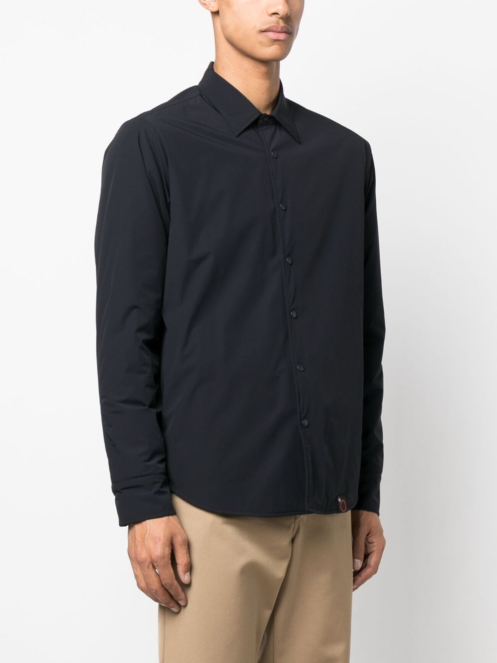 Shop Aspesi Long-sleeved Button-up Shirt In Blue