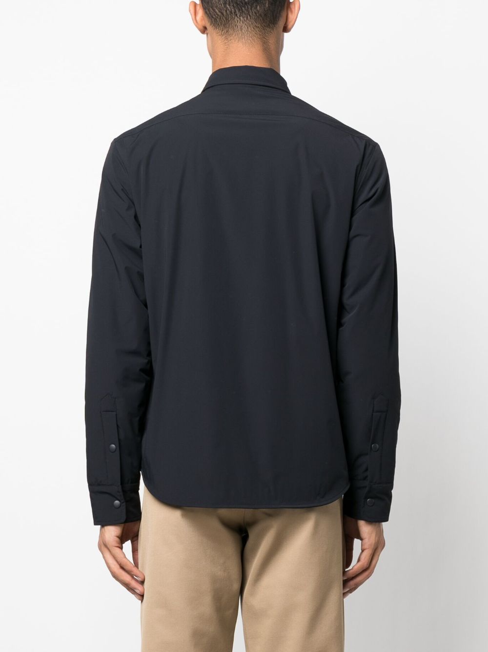 Shop Aspesi Long-sleeved Button-up Shirt In Blue