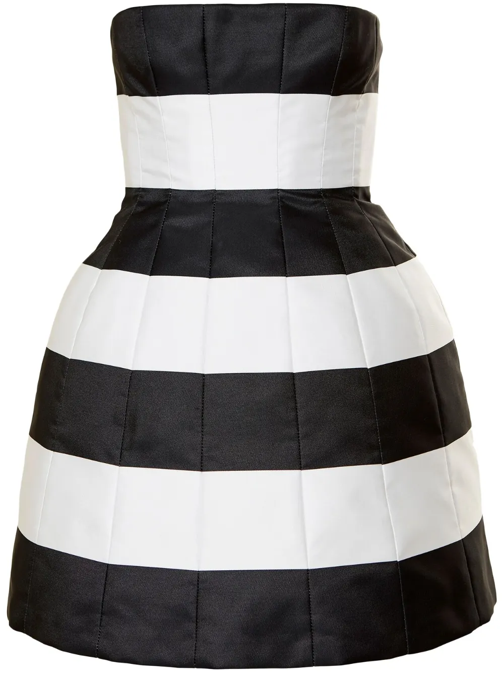 CAROLINA HERRERA STRIPED STRAPLESS MINI DRESS
