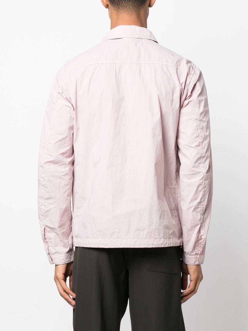 Shop Ten C Crepe-texture Cotton Shirt In Purple