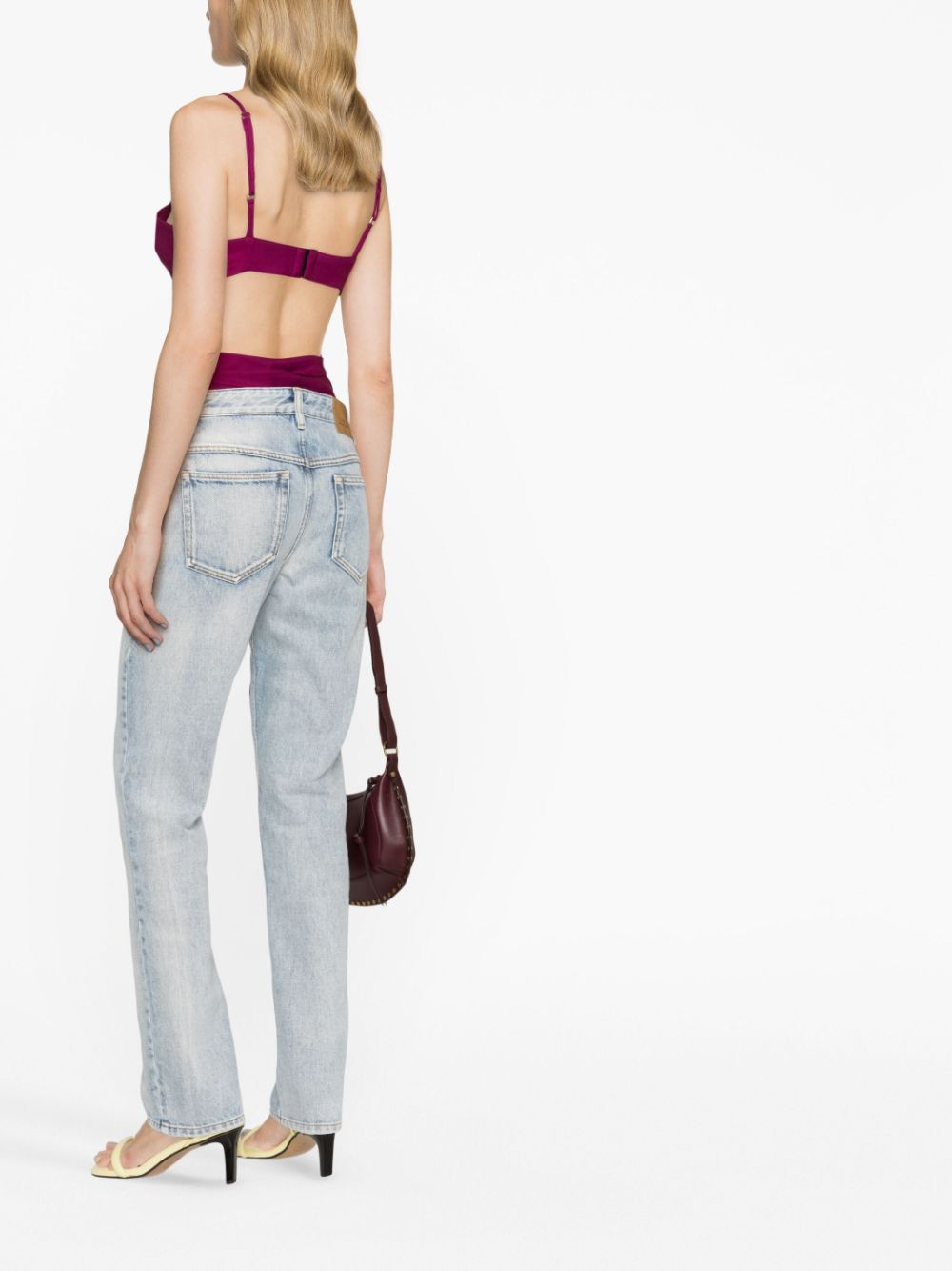 Shop Marant Etoile Acid-wash Mid-rise Straight-leg Jeans In Blue