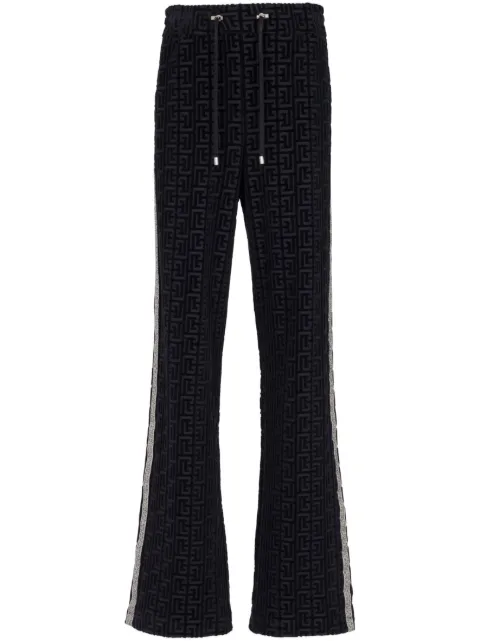 Balmain pantalones rectos con detalle de rayas