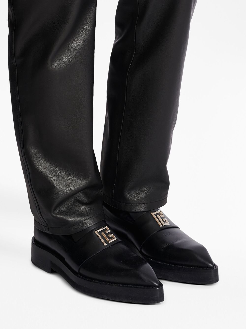 Balmain Ben logo-lettering loafers Men