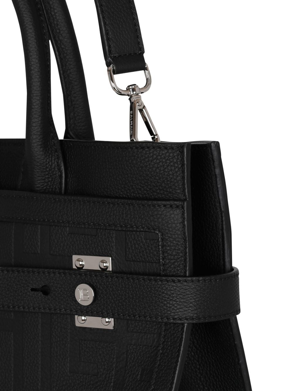 Shop Balmain B-buzz 36 Tote Bag In Black