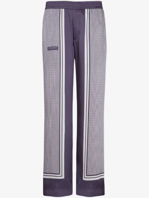 Balmain vertical-print straight-leg trousers 