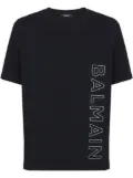 Balmain logo-embossed organic cotton T-shirt - Black