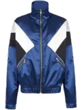 Balmain monogram-panel track jacket - Blue