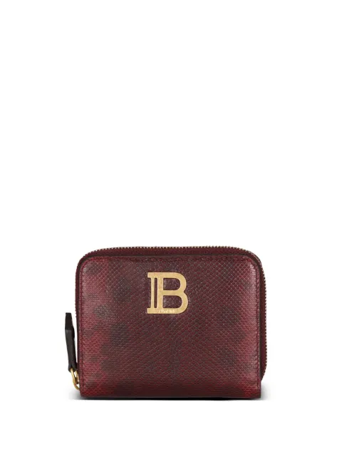 Balmain B logo-plaque zipped wallet