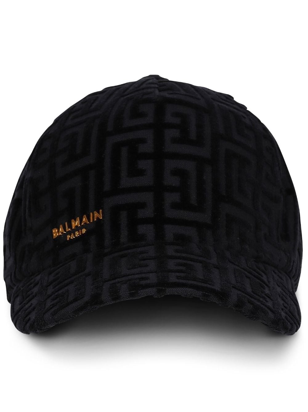 Balmain Logo-jacquard Cotton-blend Beanie In Black