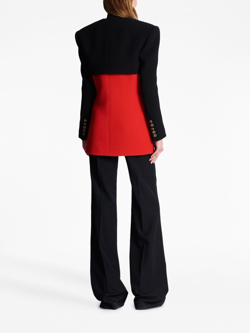 Balmain double-breasted crepe blazer Women