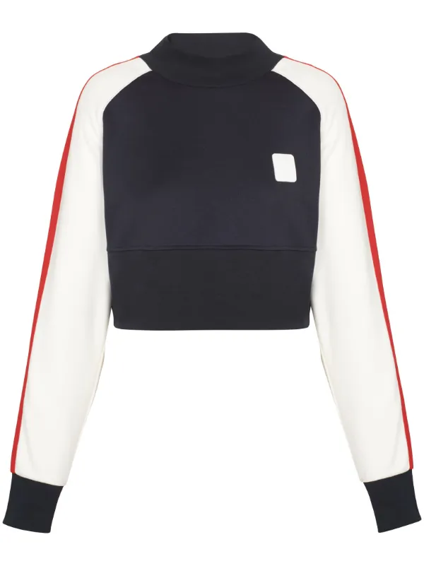 Balmain クロップド スウェットシャツ | ブルー | FARFETCH JP
