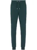 Balmain ribbed-detail drawstring track pants - Green