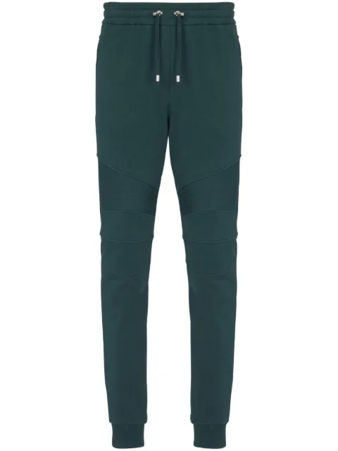 Balmain ribbed-detail drawstring track pants