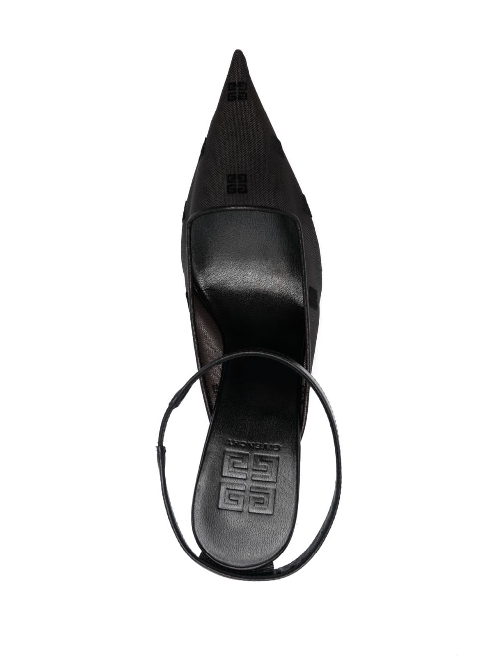 Shop Givenchy 100mm Logo-embroidered Sandals In Black