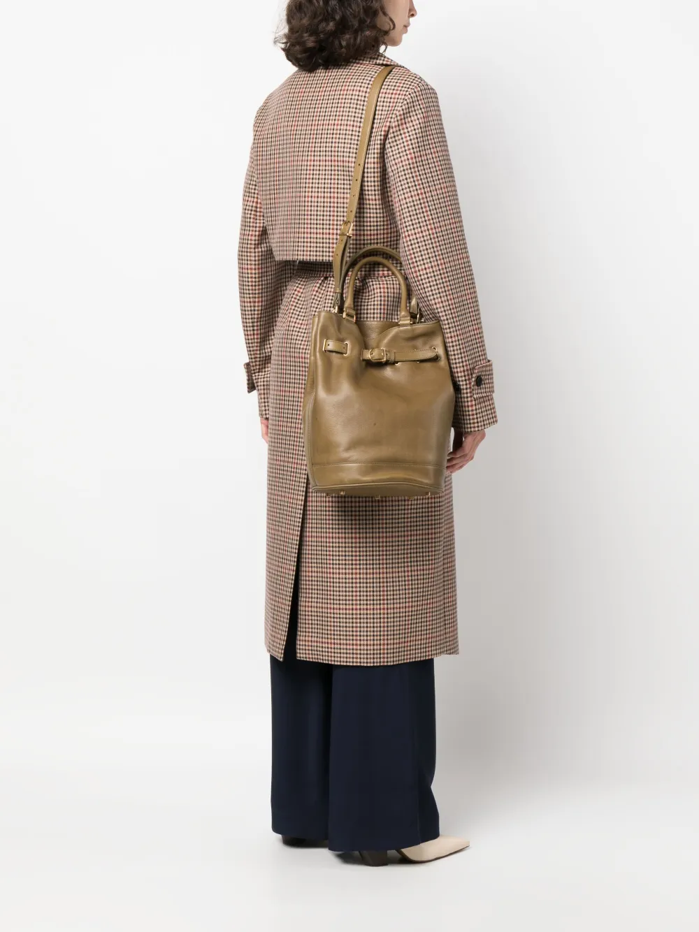 Giuliva Heritage Secchiello calf-leather bucket bag - Groen