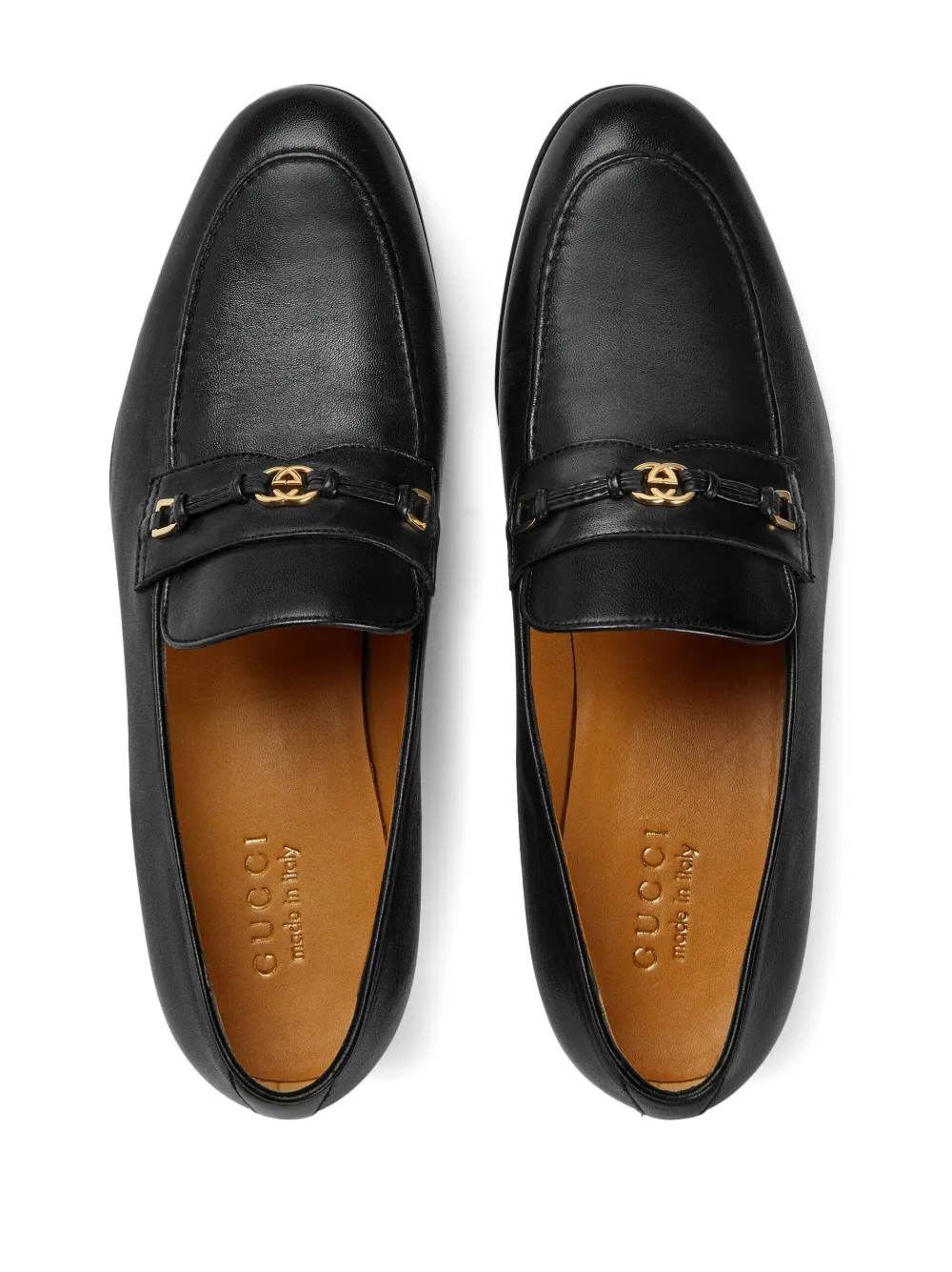 Gucci Interlocking G Leather Loafers Farfetch