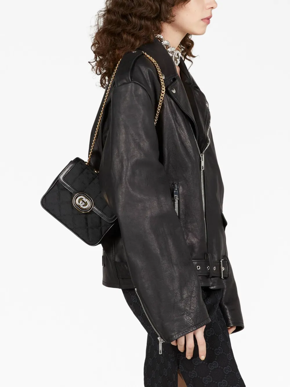 Gucci Deco kleine schoudertas Zwart