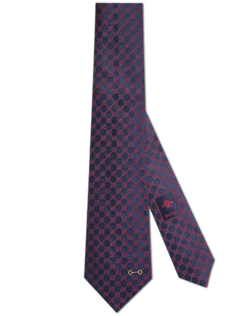 Gucci corbata de seda con motivo GG en jacquard