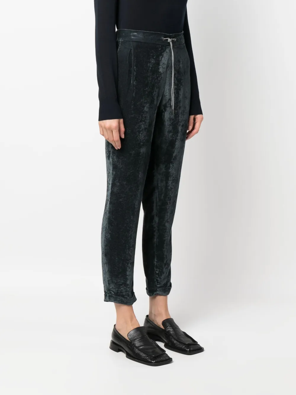 Fabiana Filippi Broek met trekkoordtaille Groen
