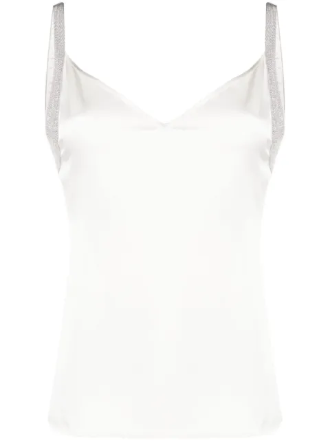 Fabiana Filippi metallic-trim satin camisole