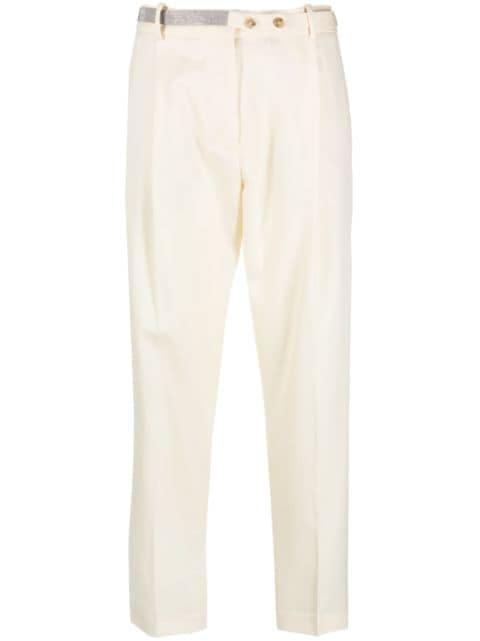 Fabiana Filippi rhinestone-embellished  high-waist trousers