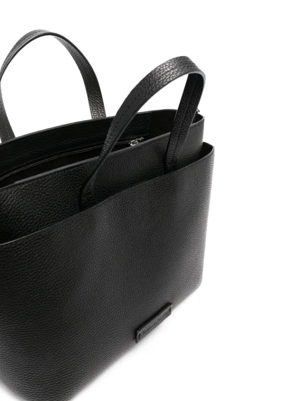 Fabiana Filippi grained-texture Leather Tote Bag | Black
