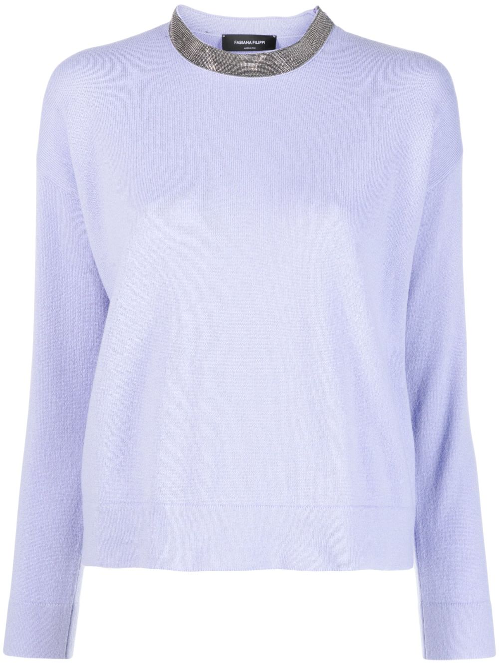 Fabiana Filippi Long-sleeve Virgin Wool-blend Jumper In Purple