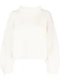 Fabiana Filippi chunky-ribbed roll-neck jumper - White