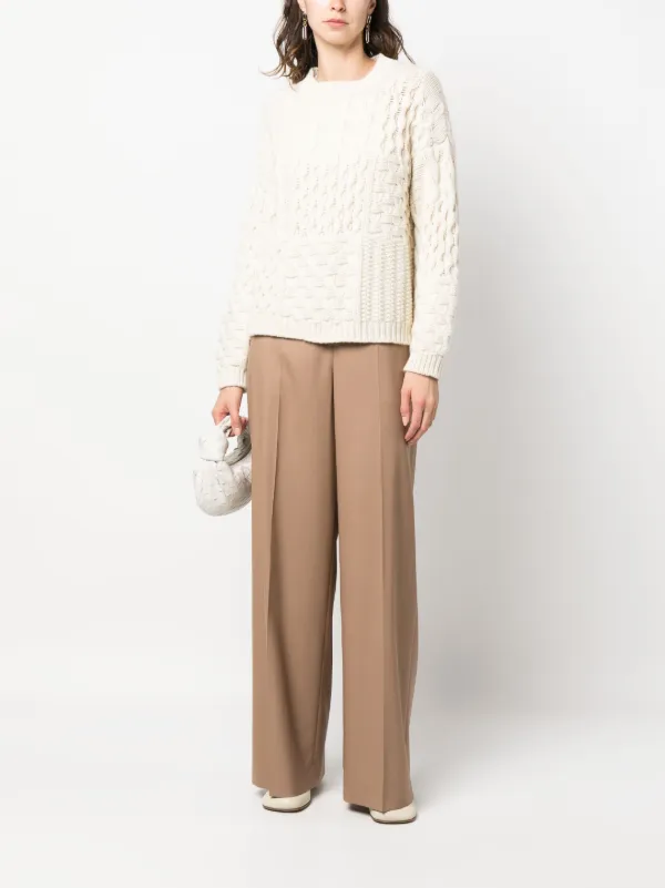 パンツ FABIANA FILIPPI Wide range of trousers Fabiana Filippi wide-leg Tailored Trousers | Brown | FARFETCH EG
