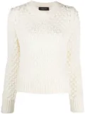 Fabiana Filippi open-knit long-sleeve jumper - White