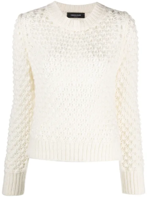 Fabiana Filippi open-knit long-sleeve jumper