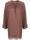 Fabiana Filippi gathered-detail minidress - Brown