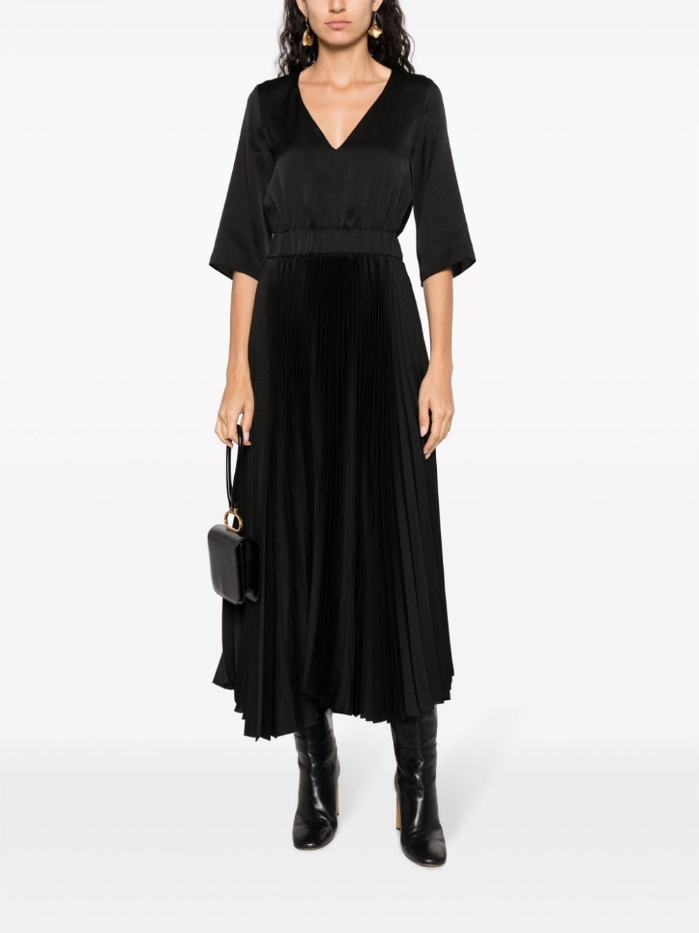Fabiana Filippi Satijnen jurk Zwart