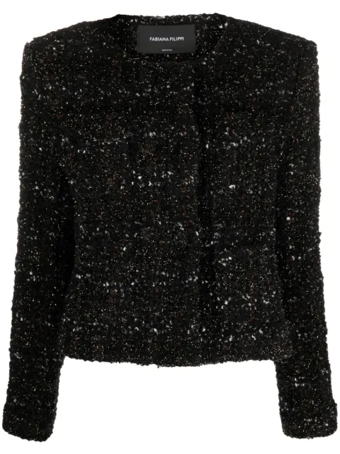 Fabiana Filippi collarless tweed jacket
